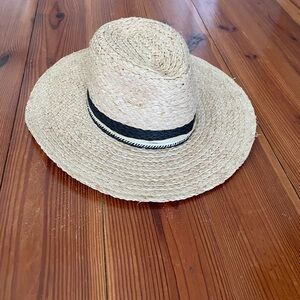 Zara Stylish Straw Sun Hat with Black Band